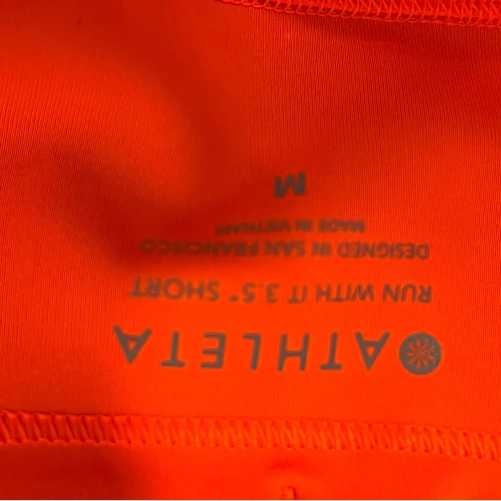 Athleta Women's High-Waist Active Shorts in Bright Orange - Picture 6 of 6
